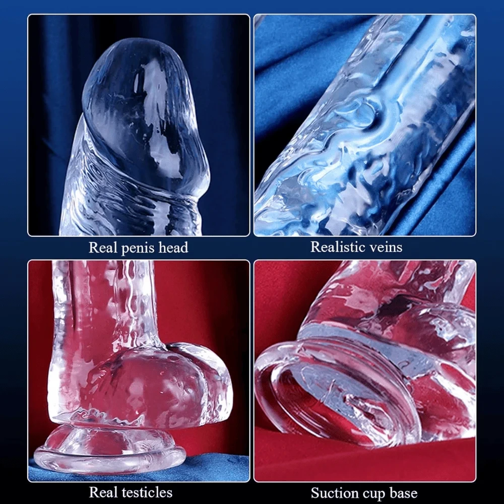 11.22 in Large transparent dildo