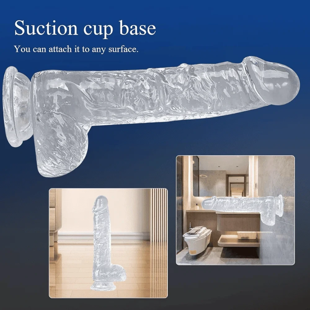 11.22 in Large transparent dildo