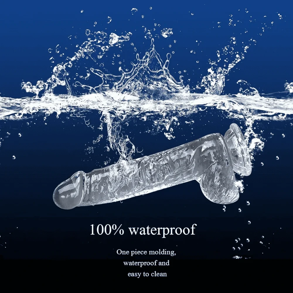 11.22 in Large transparent dildo