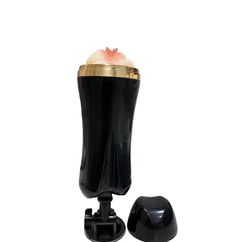 Masturbator with Strong Suction Cup Base for Hands-Free Use, Realistic Vagina Sleeve with Tight Textured Internal Structure
