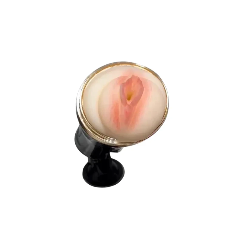 Masturbator with Strong Suction Cup Base for Hands-Free Use, Realistic Vagina Sleeve with Tight Textured Internal Structure
