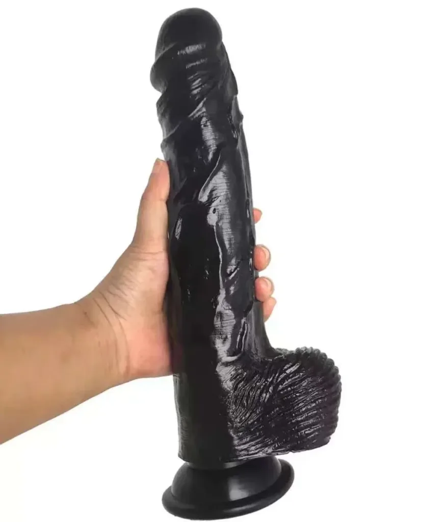 12.2 in*2.36 in Large and Thick Dildo Flesh&Black