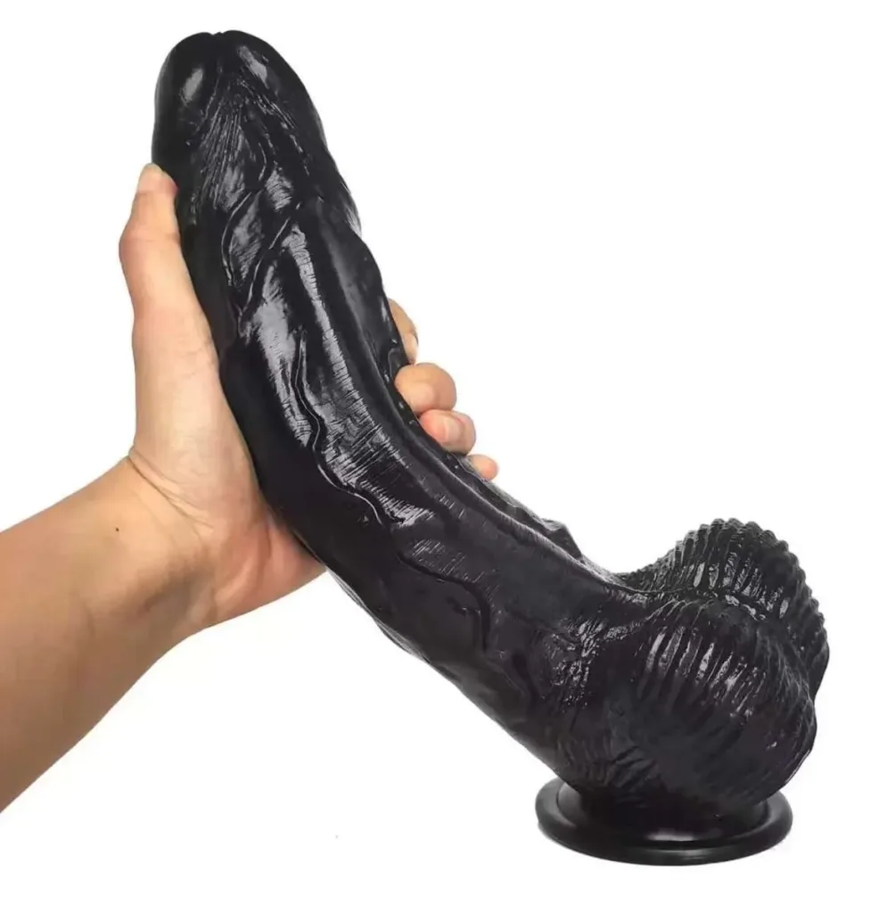 12.2 in*2.36 in Large and Thick Dildo Flesh&Black
