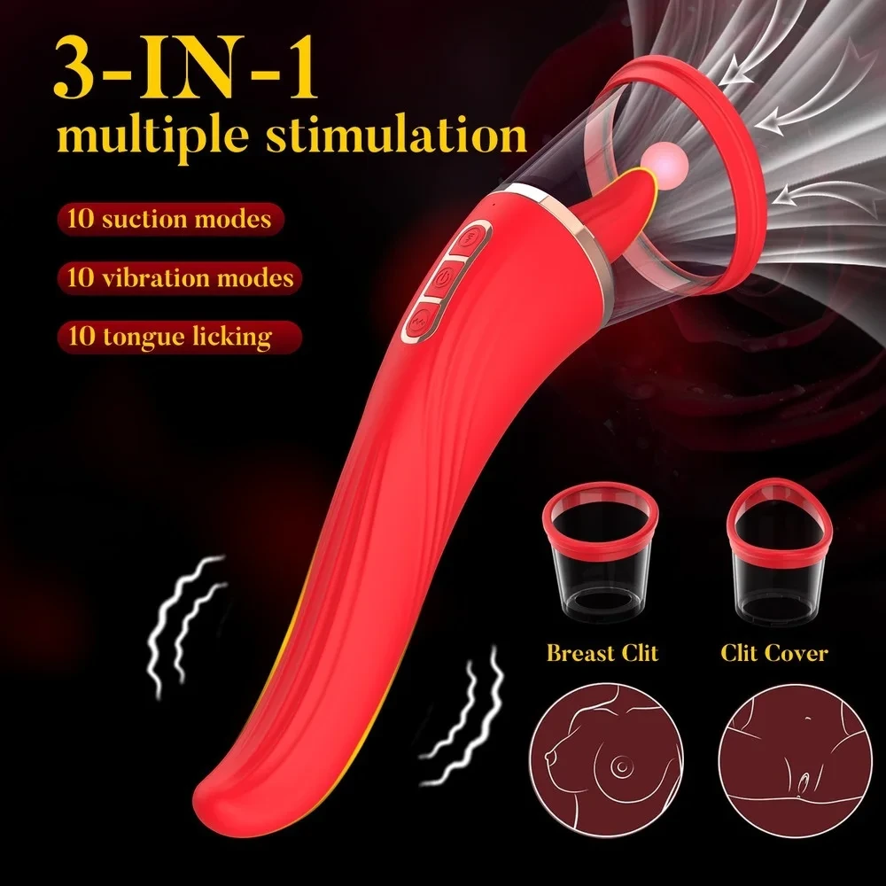 tongue-licking and sucking vibrator