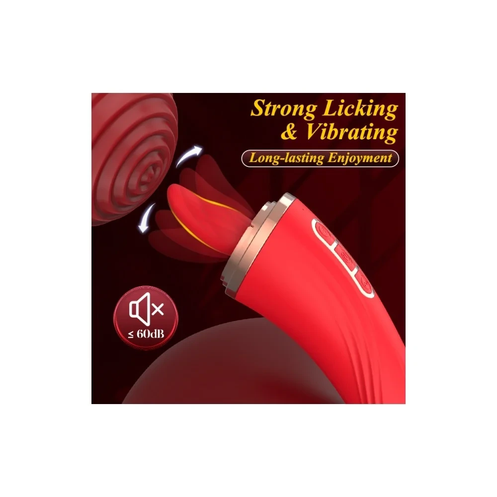 tongue-licking and sucking vibrator